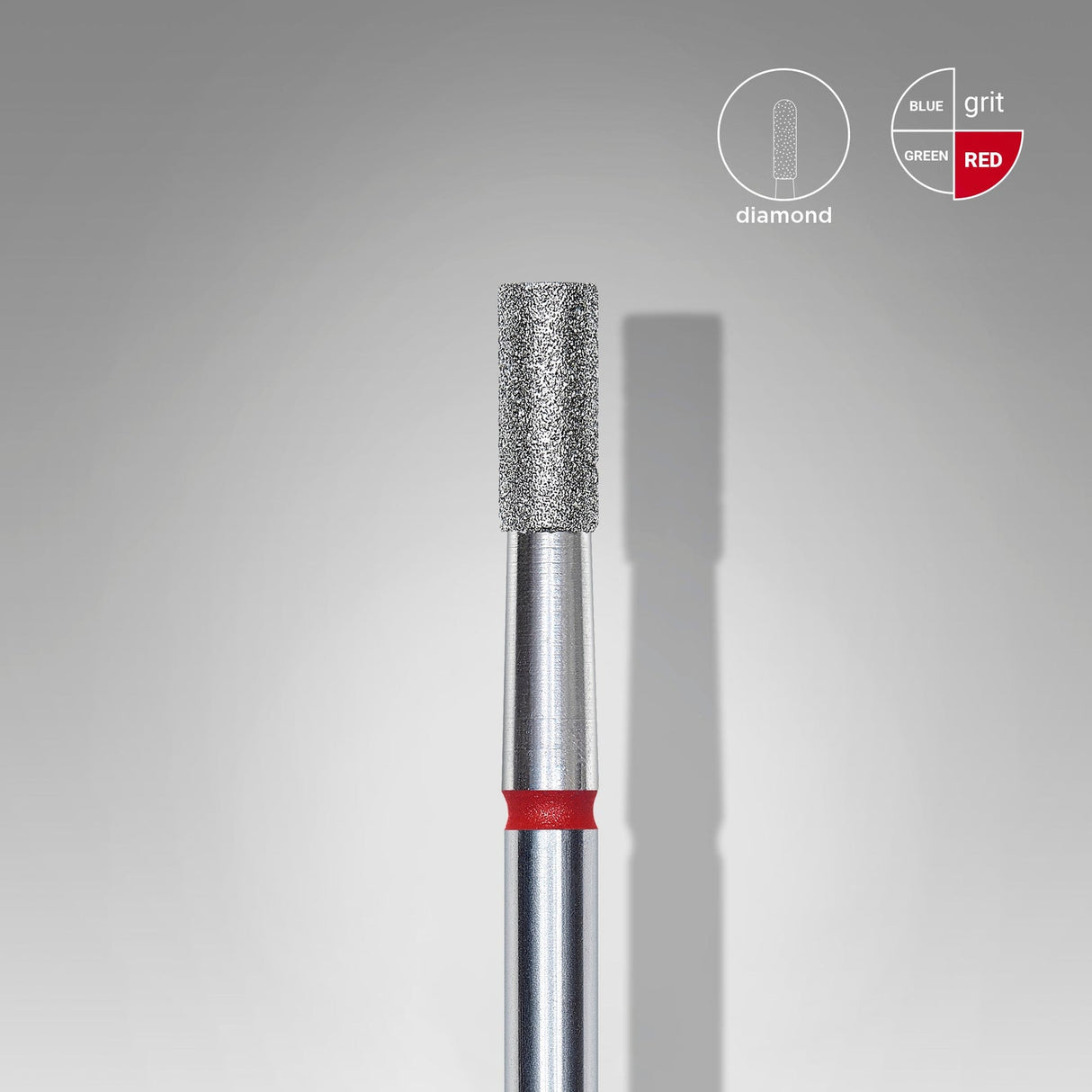 Bit #294 - Diamond Nail Drill Bit Cylinder Red, Head Diameter 2,5 mm, Working Part 6 mm - EXPERT