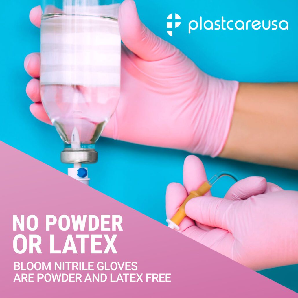 *Bloom Pink Nitrile Glove - Large (1000 Case)