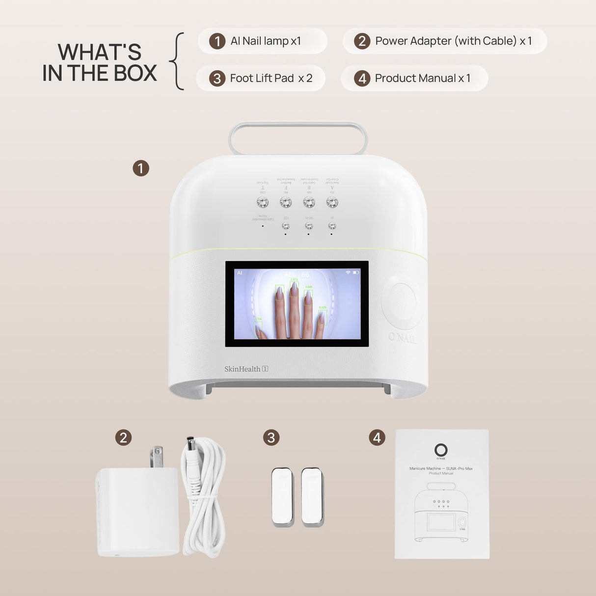 O Nail Rechargeable AI Nail Lamp - SUNX Pro Max