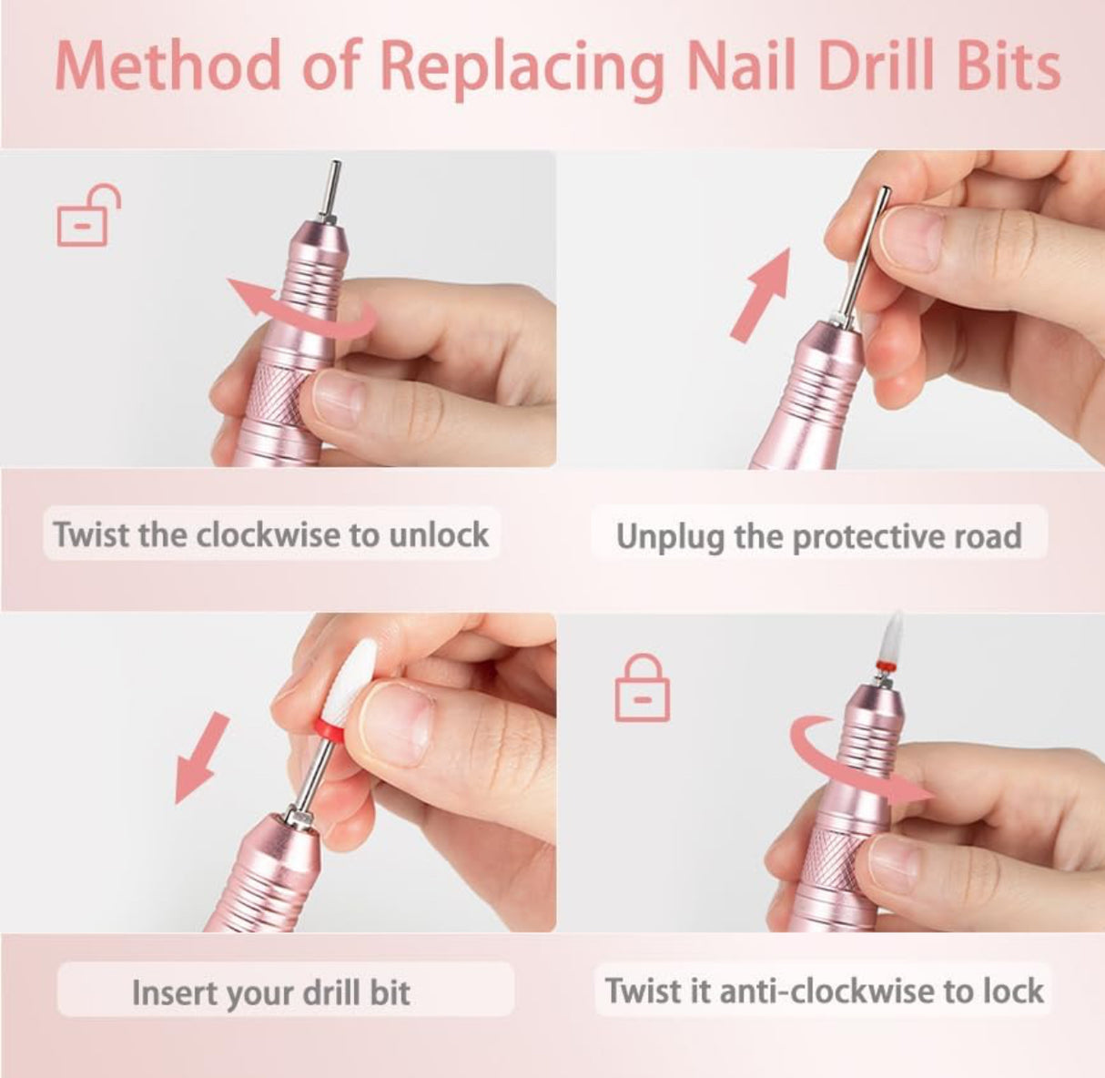 Electric Nail Drill File 35000 RPM Cordless