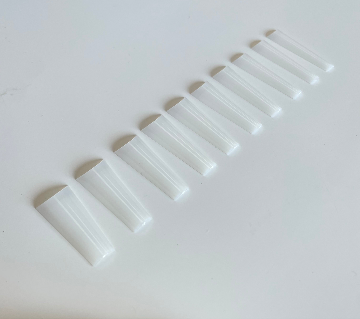 XL NO C Coffin Natural Acrylic Nail Tips - Bag 500 pc