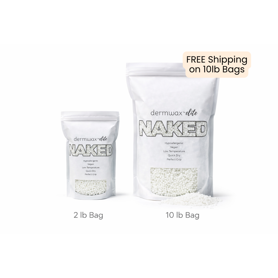 Elite NAKED Shimmer Clear Hard Wax Beads