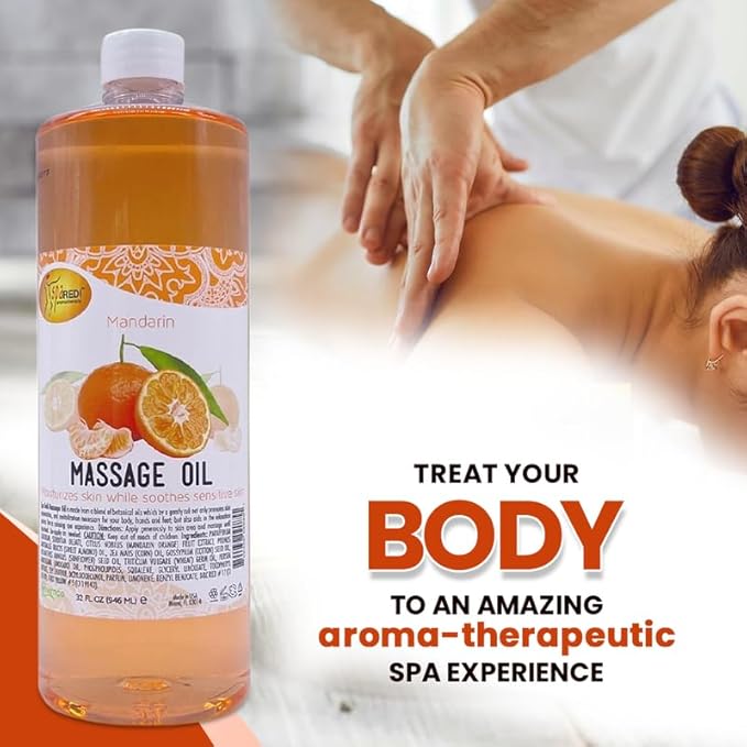 Massage Oil 32oz - Mandarin | Mani Pedi Body