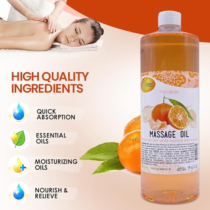 Massage Oil 32oz - Mandarin | Mani Pedi Body