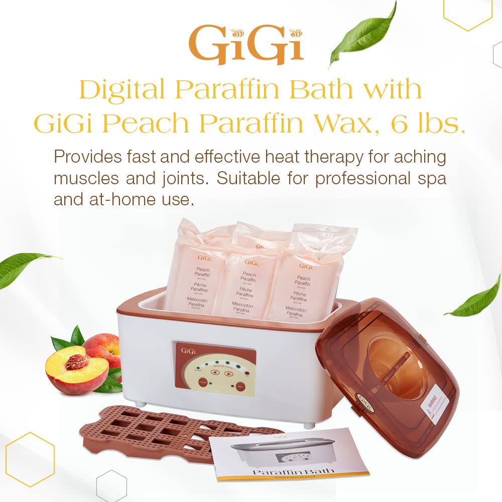 Digital Paraffin Bath with GiGi Peach Paraffin Wax, 6 lbs