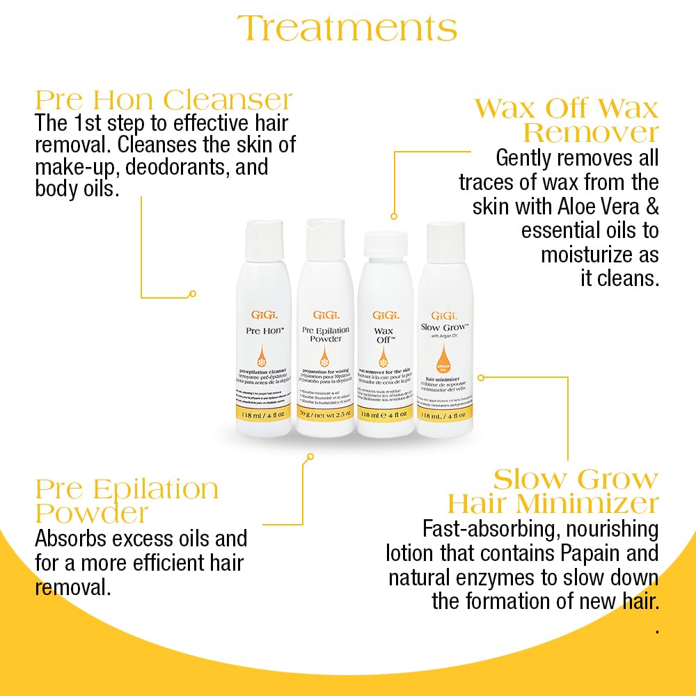 GiGi Professional Waxing Hair Removal Student Starter Kit + Honee Wax, 14 Ounces