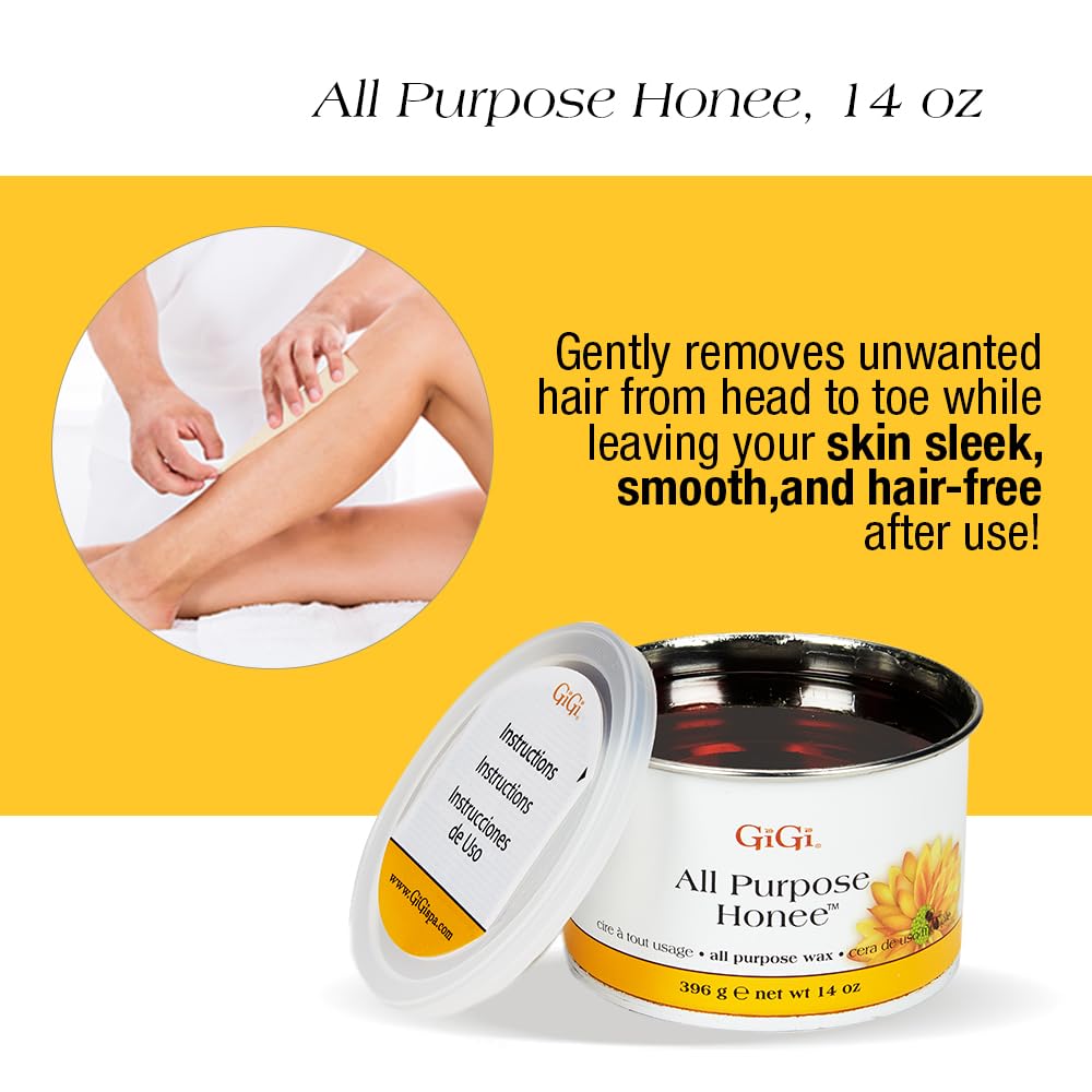 GiGi Professional Waxing Hair Removal Student Starter Kit + Honee Wax, 14 Ounces