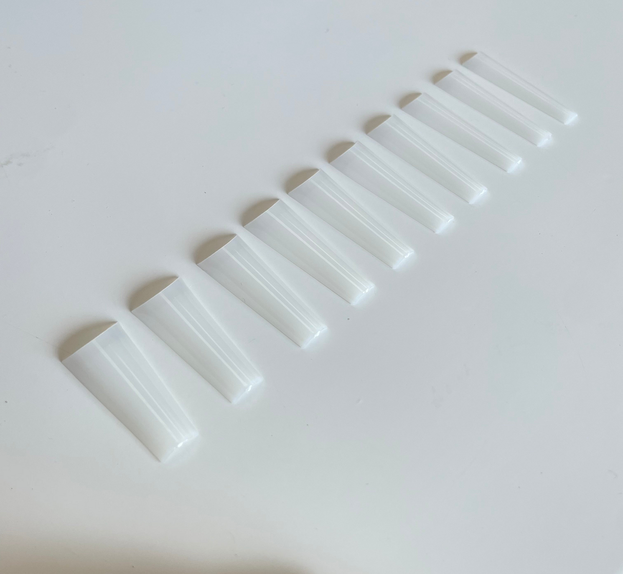 XL NO C Coffin Natural Acrylic Nail Tips - Bag 500 pc