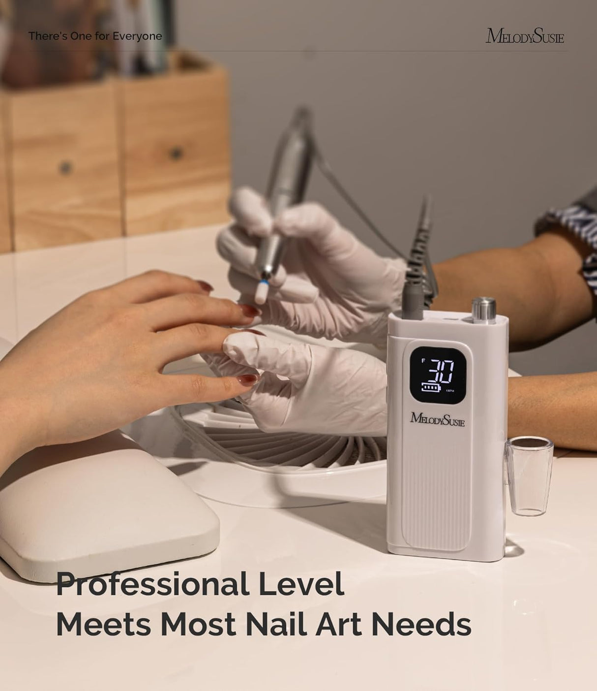 SC300F White Rechargeable Nail Drill 30,000 RPM