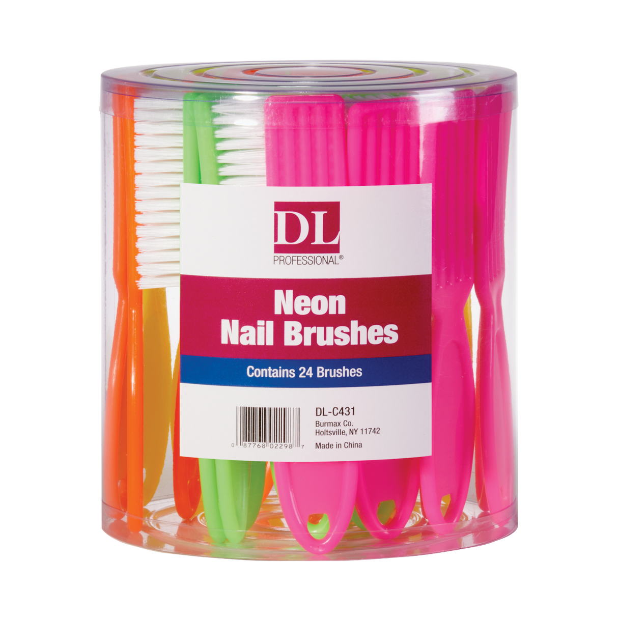 *Neon Nail Brushes - 24 Pack