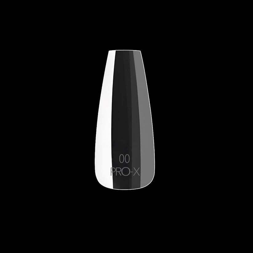 PRO-X Soft Gel Nail Tips 15 - Natural Coffin Long - 14 Sizes | 600pc