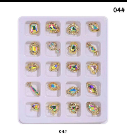 Rhinestone Set AB - 20PC Mix Shapes