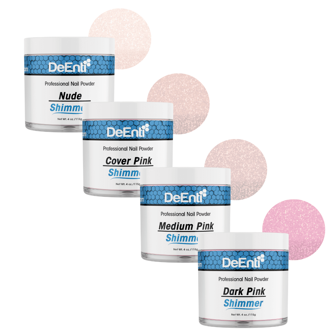 Medium Pink Shimmer Acrylic Powder – 4 oz