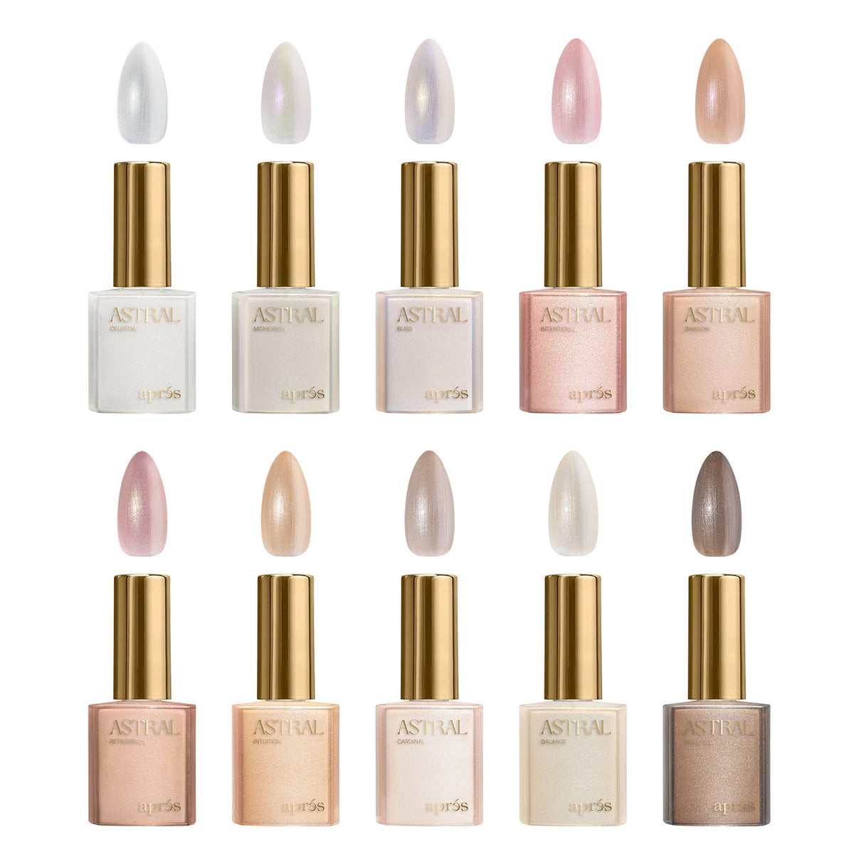 *Pearlescent - Astral Gel Couleur, 10pcs Set