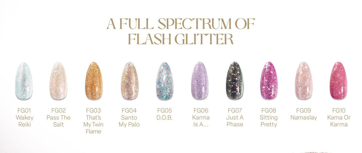 *Flash Glitter - Astral Gel Couleur, 10pcs Set