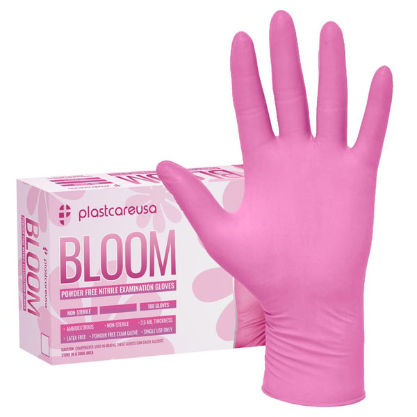 Bloom Pink Nitrile  Glove - Medium (100 Box)