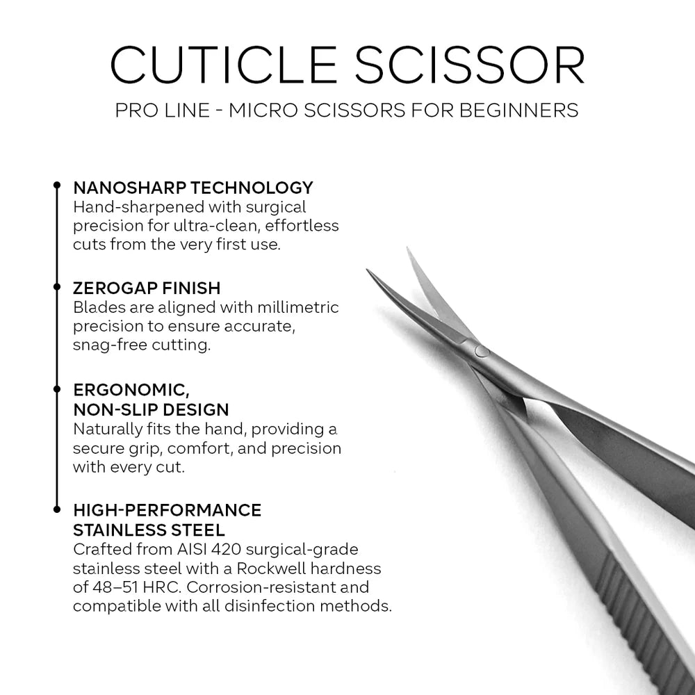 Professional Cuticle Scissor - Pro Line - Micro Scissors For Beginners