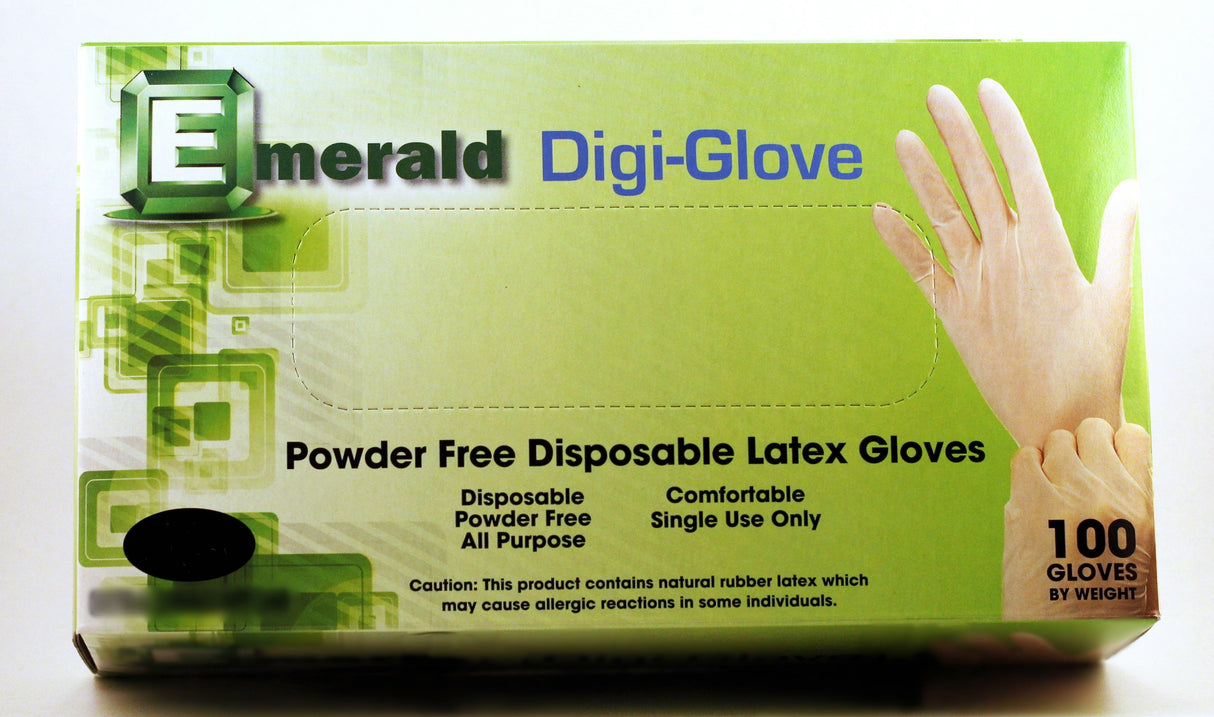 *Latex glove Large size- (L) Powder free - Case (1000 Gloves)