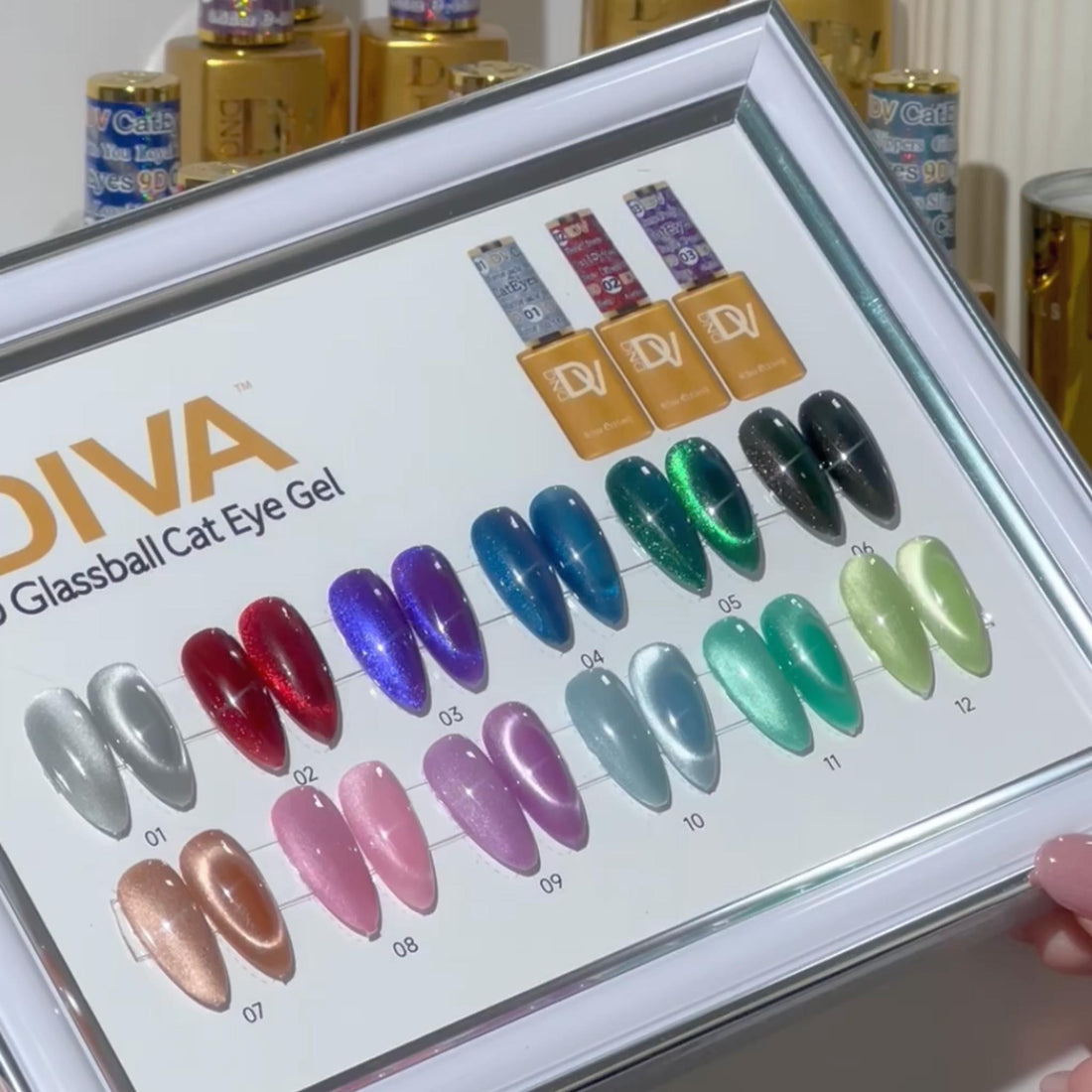 *Bundle DIVA Framed Color Chart — 9D Cat Eye Collection