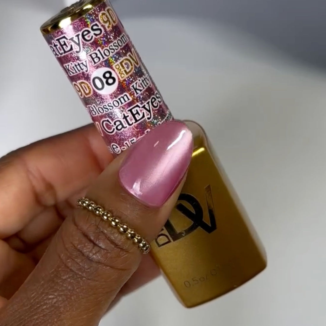 Diva 9D Cat Eyes Glass Ball #08 - Kitty Blossom