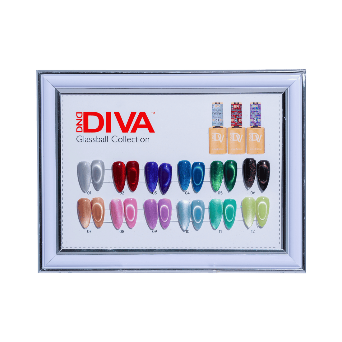DIVA Framed Color Chart — 9D Cat Eye Glassball