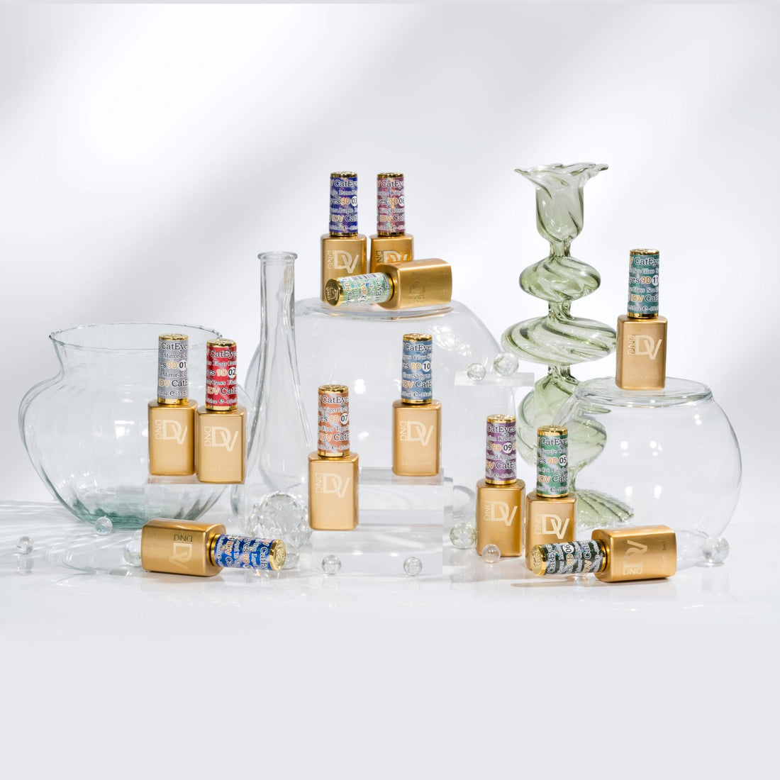 *Bundle DIVA 9D Cat Eye Glassball – 12 Set