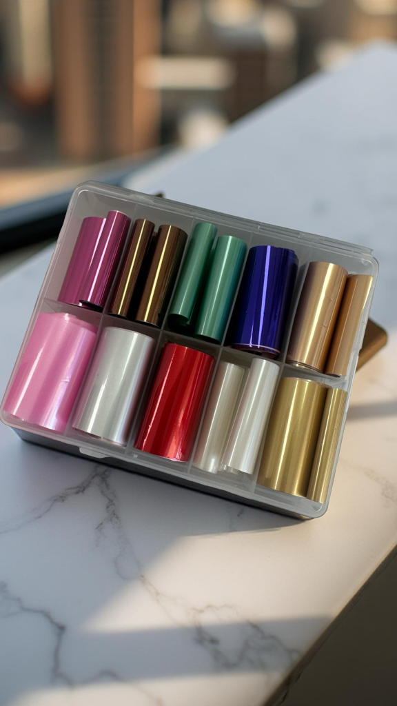 Transfer Nail Foil 10 Different Colors-XKZ-074