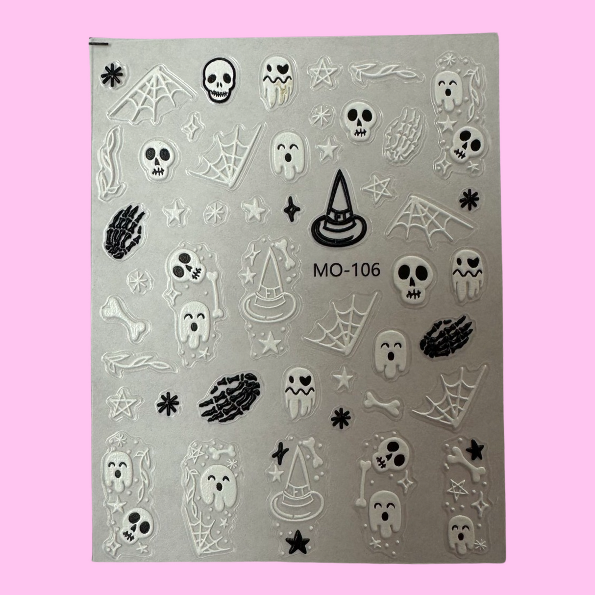 3D White And Black Halloween Sticker MO-106