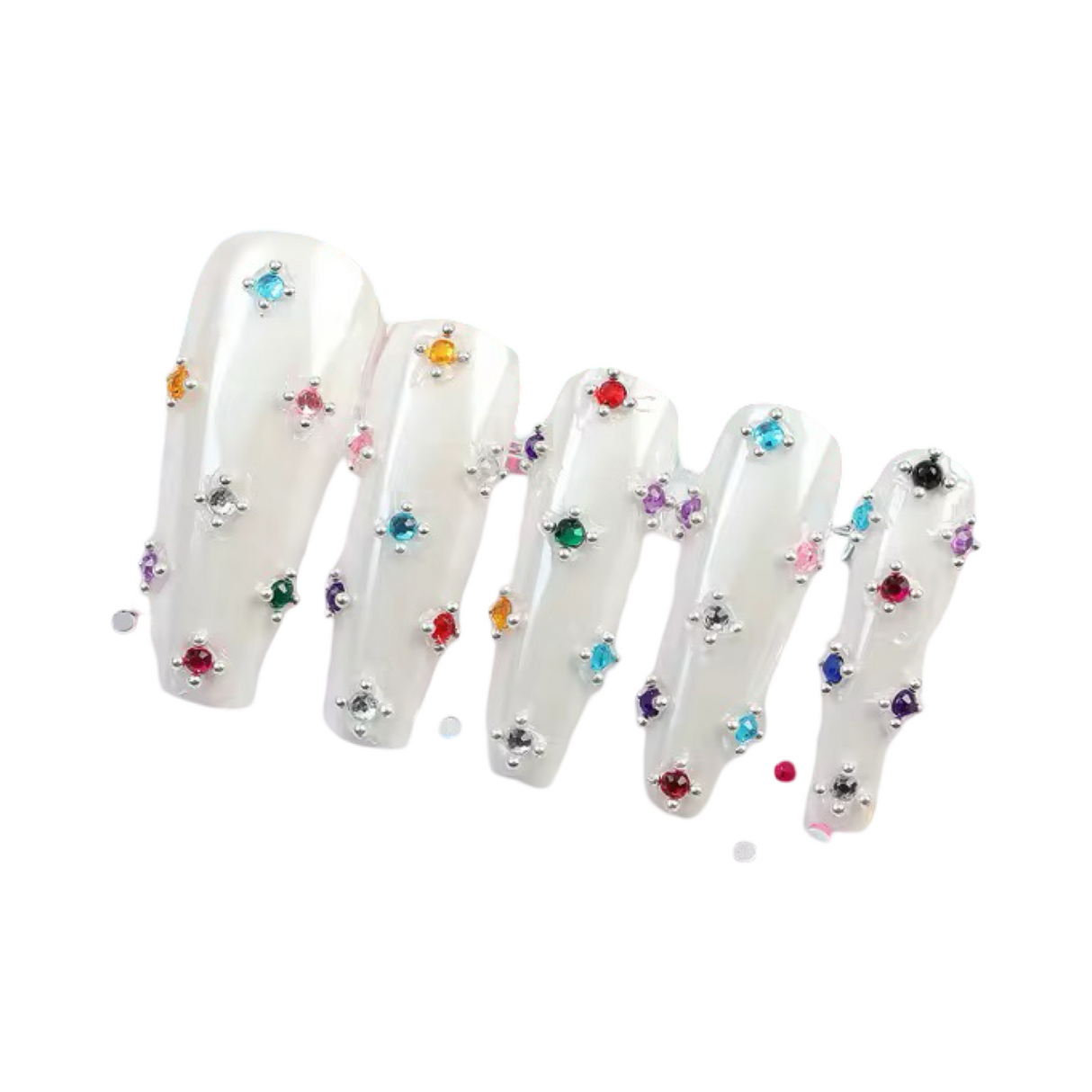 Glass Crystal Nail Rhinestones Mix Colors