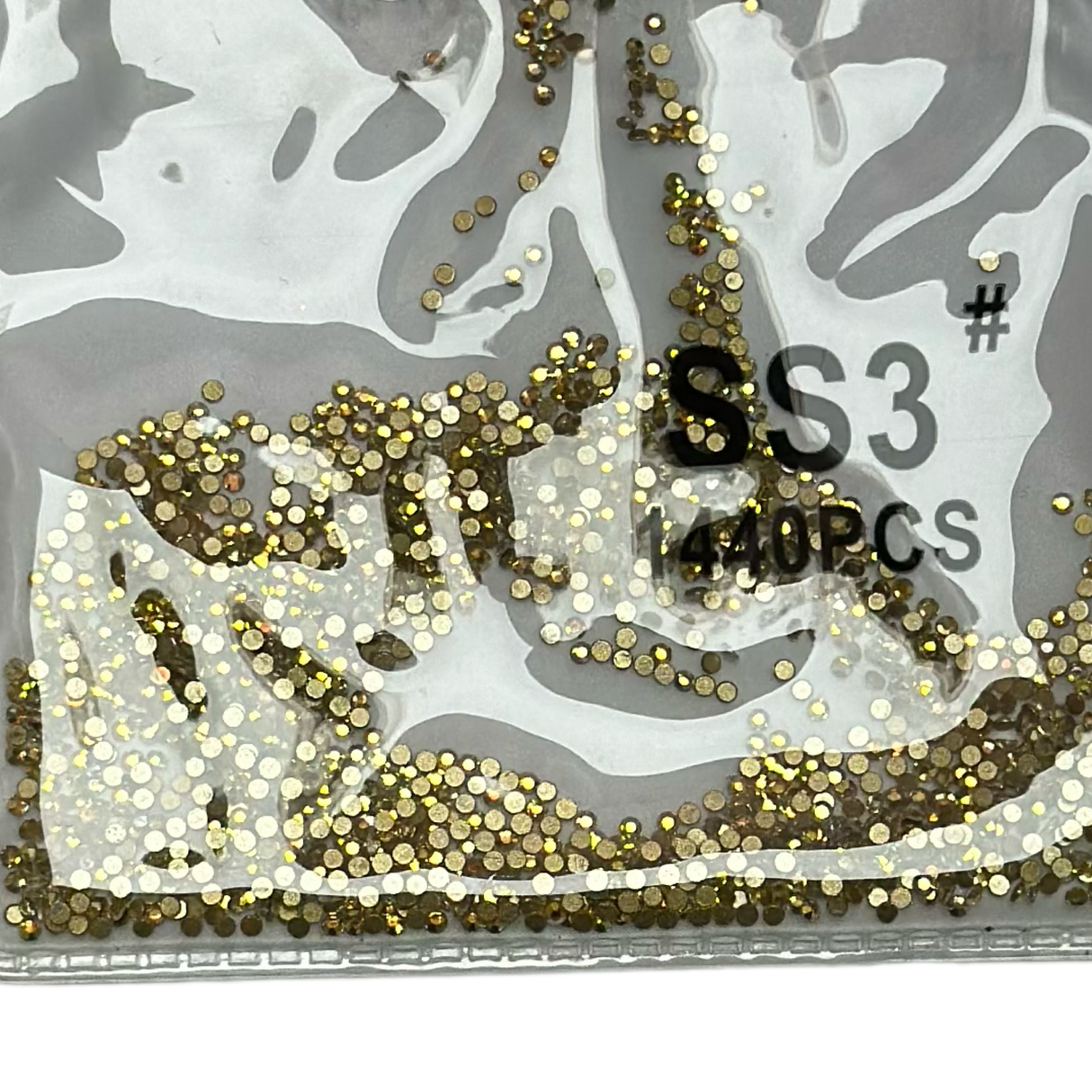 Gold Rhinestone 1440 Pcs (SS3)