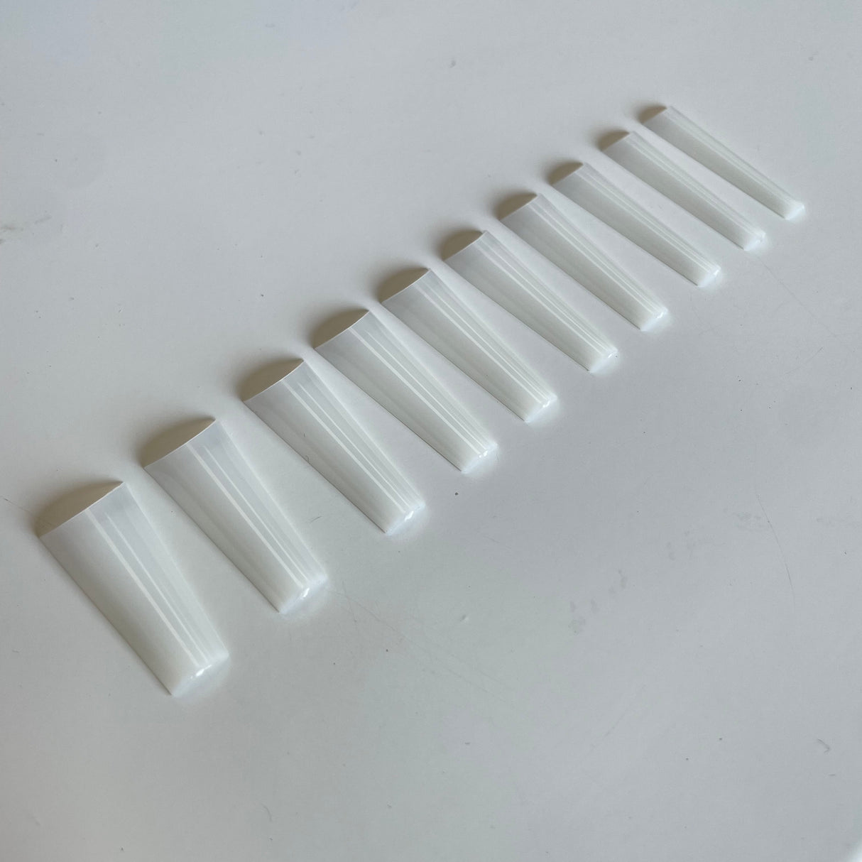 XL NO C Coffin Natural Acrylic Nail Tips - Bag 500 pc