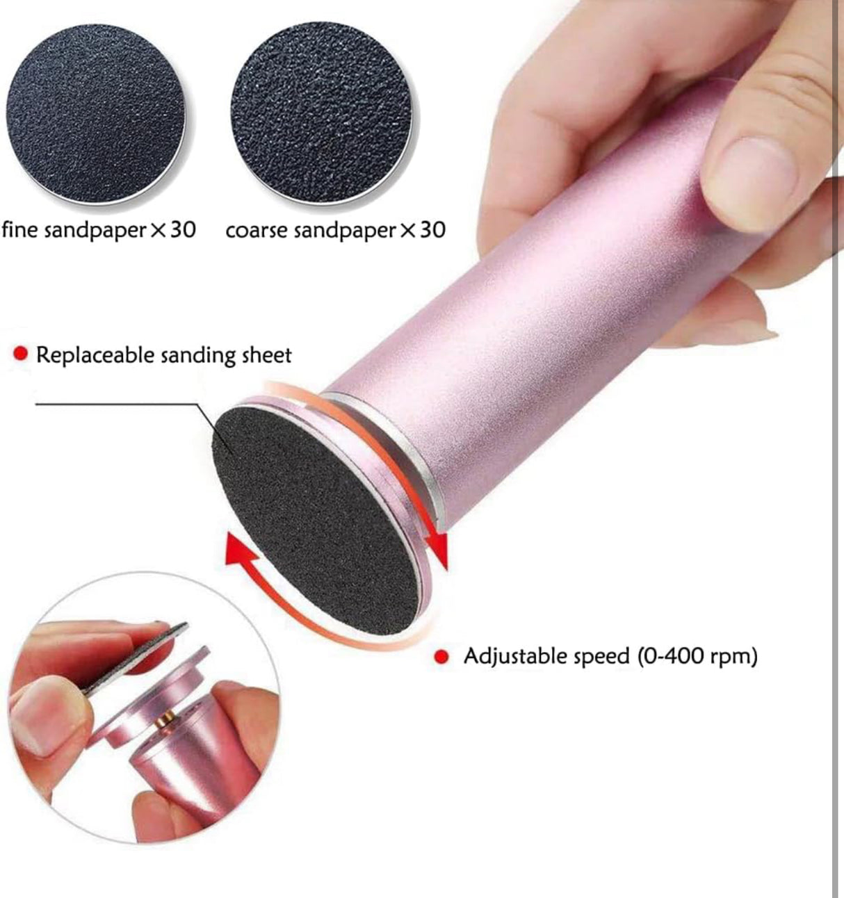 Electric Foot File - 1200 RPM