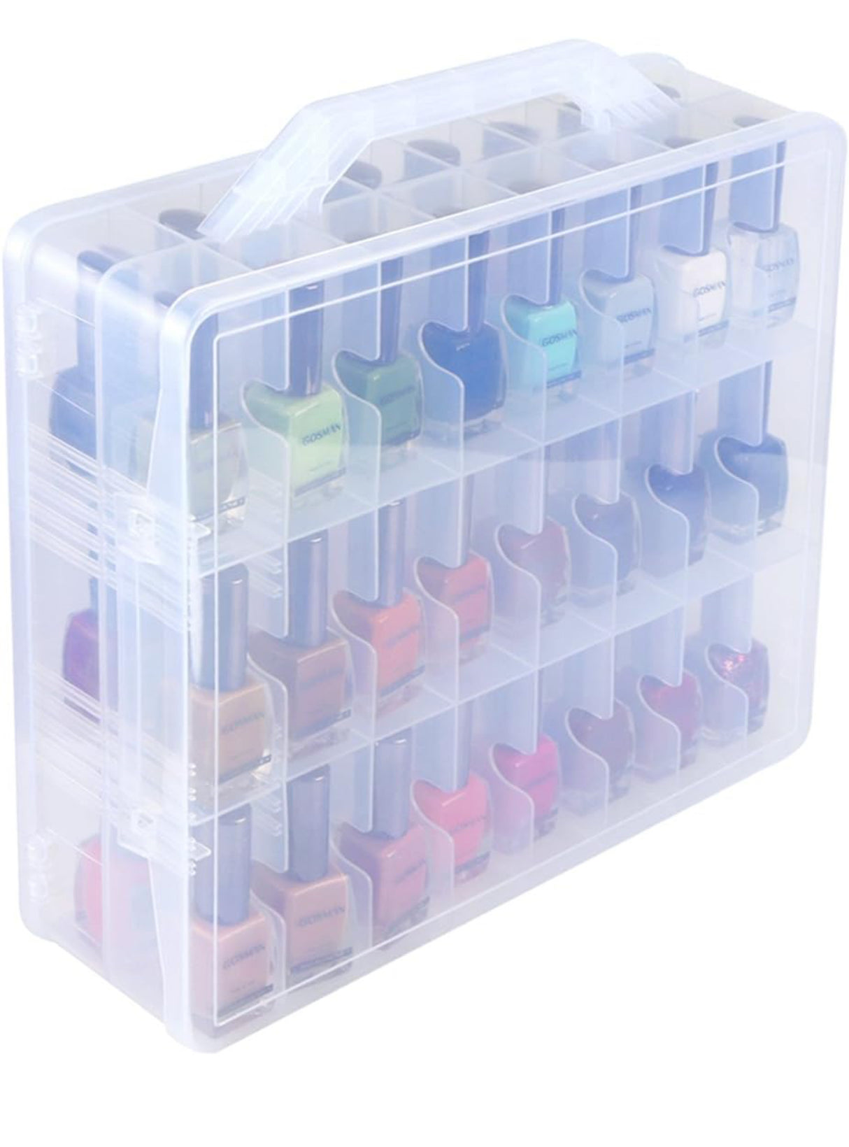 Polish Storage Box w/ Handle - 48 Slots