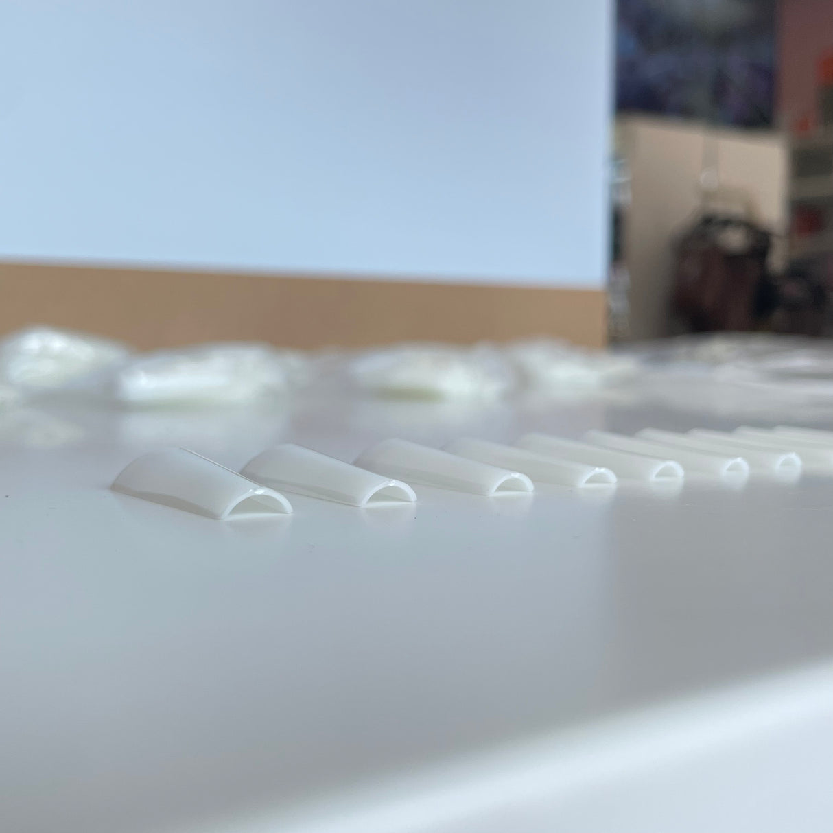 XL NO C Coffin Natural Acrylic Nail Tips - Bag 500 pc