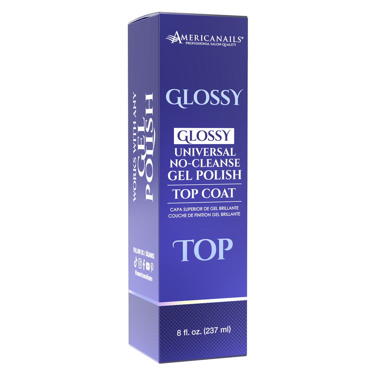 No-Cleanse Gel Polish Top Coat | Glossy Finish 8oz