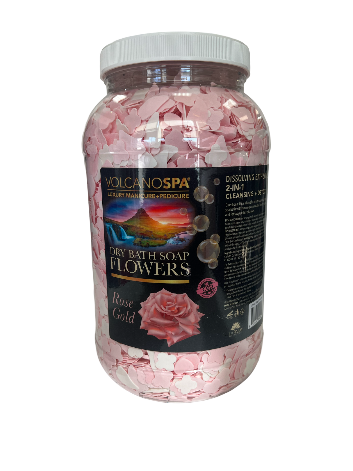 Dry Bath Soap Flowers 1 Gallon - Rose Gold CB