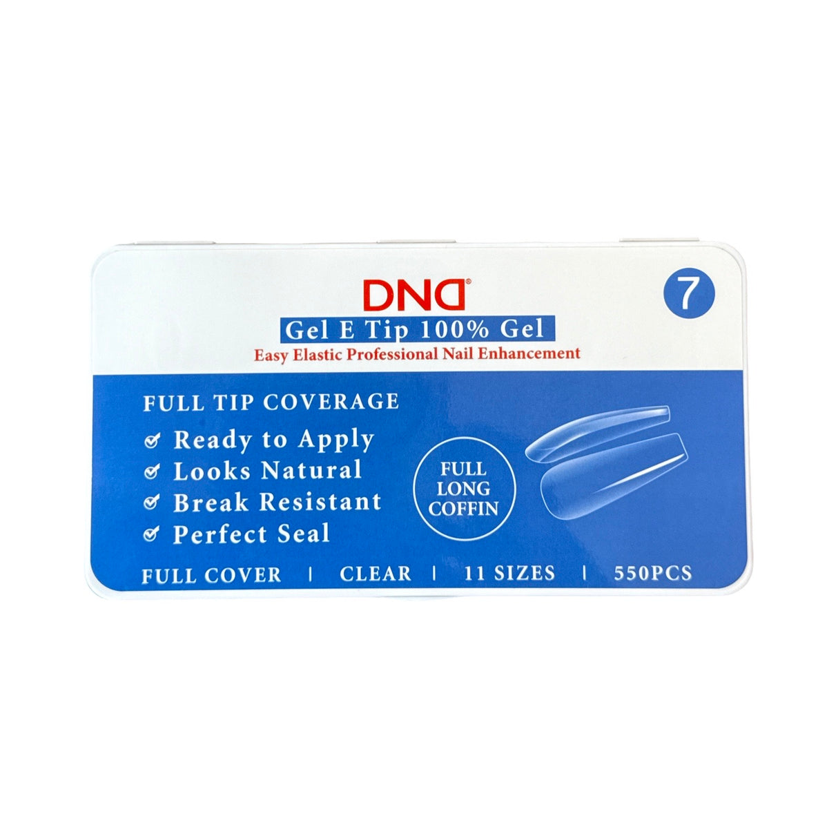 Long Coffin #7 | Soft Gel Tips - 550PC