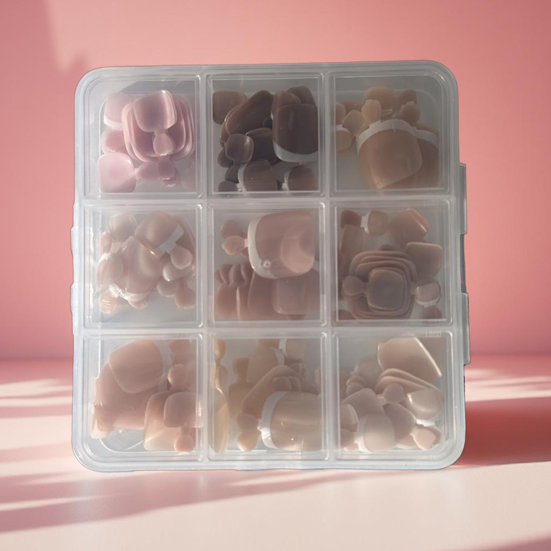 Press On Toe Nail Tip Box - Square|Almond|Round|Coffin