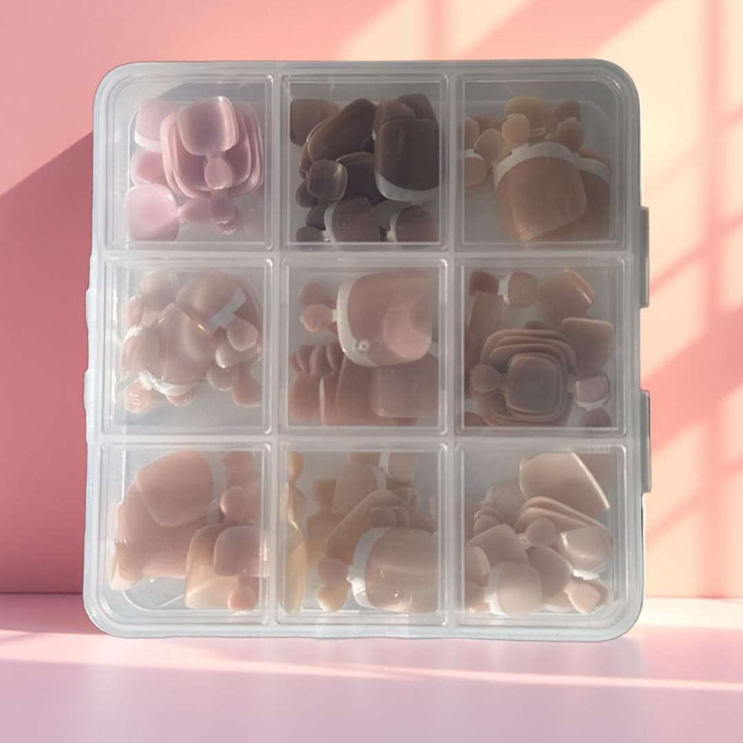 Press On Toe Nail Tip Box - Square|Almond|Round|Coffin