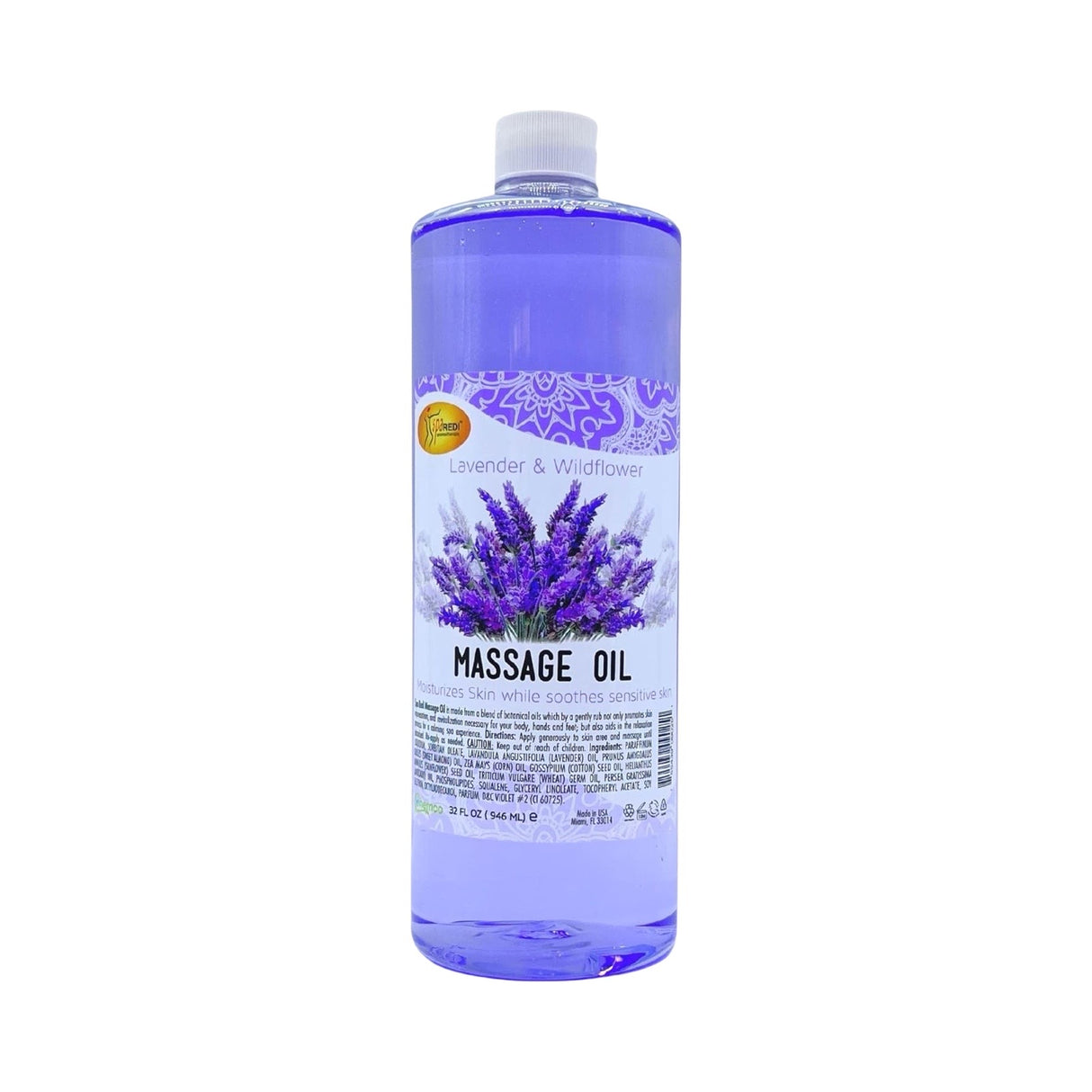 Massage Oil 32oz - Lavender & Wildflower | Mani Pedi Body
