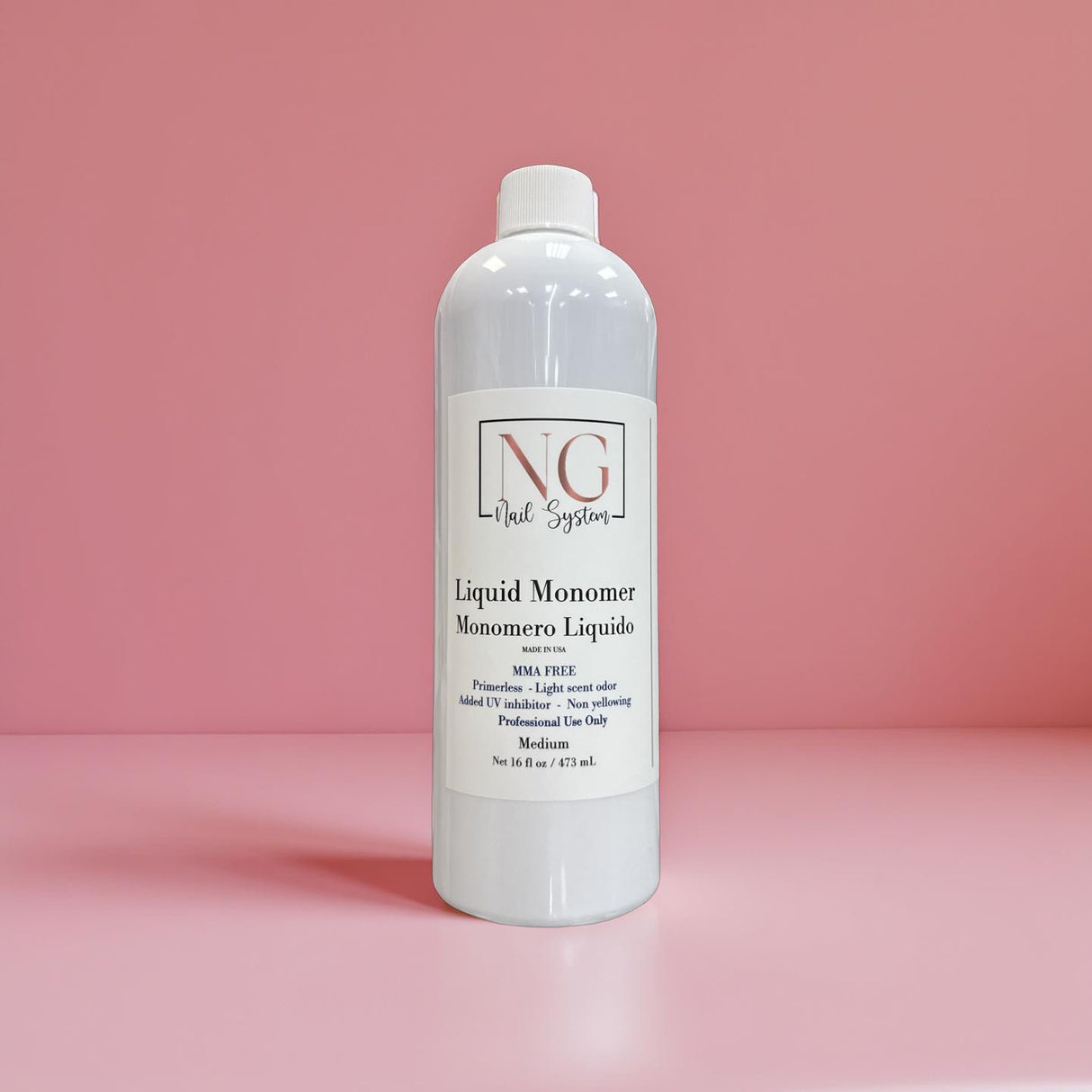 NG Nail System - Medium Dry Liquid Monomer 16oz (No MMA)