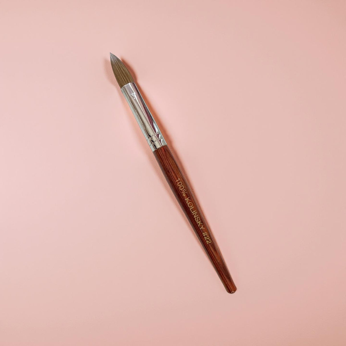 Crimped Brown Brush #22 - 100% Kolinsky