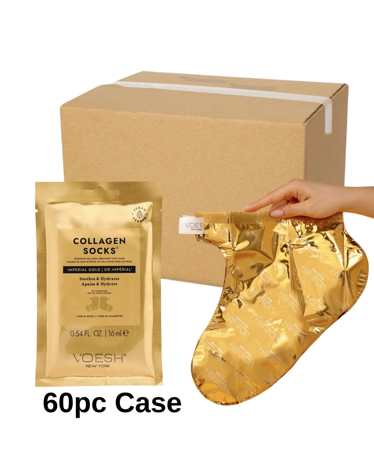 *Box Collagen Sock Imperial Gold - 60pc