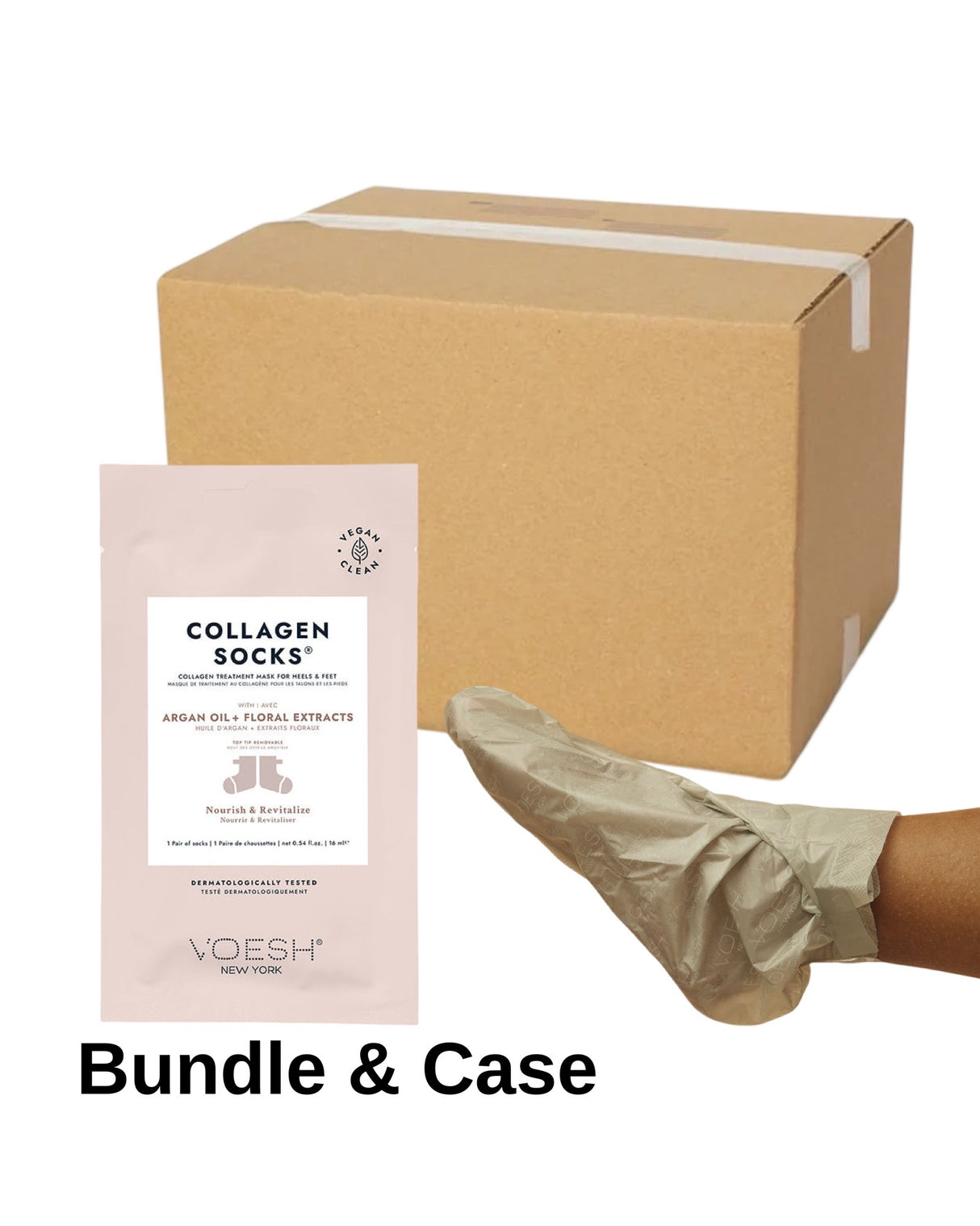 *Box Collagen Socks with Argan Oil Bundle | Case