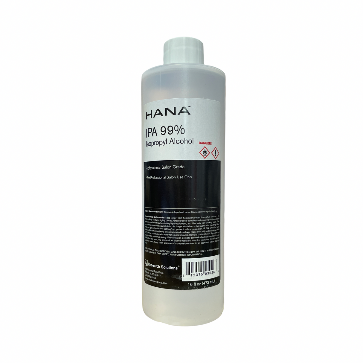 Isopropyl Alcohol 99% - 16oz (HANA)