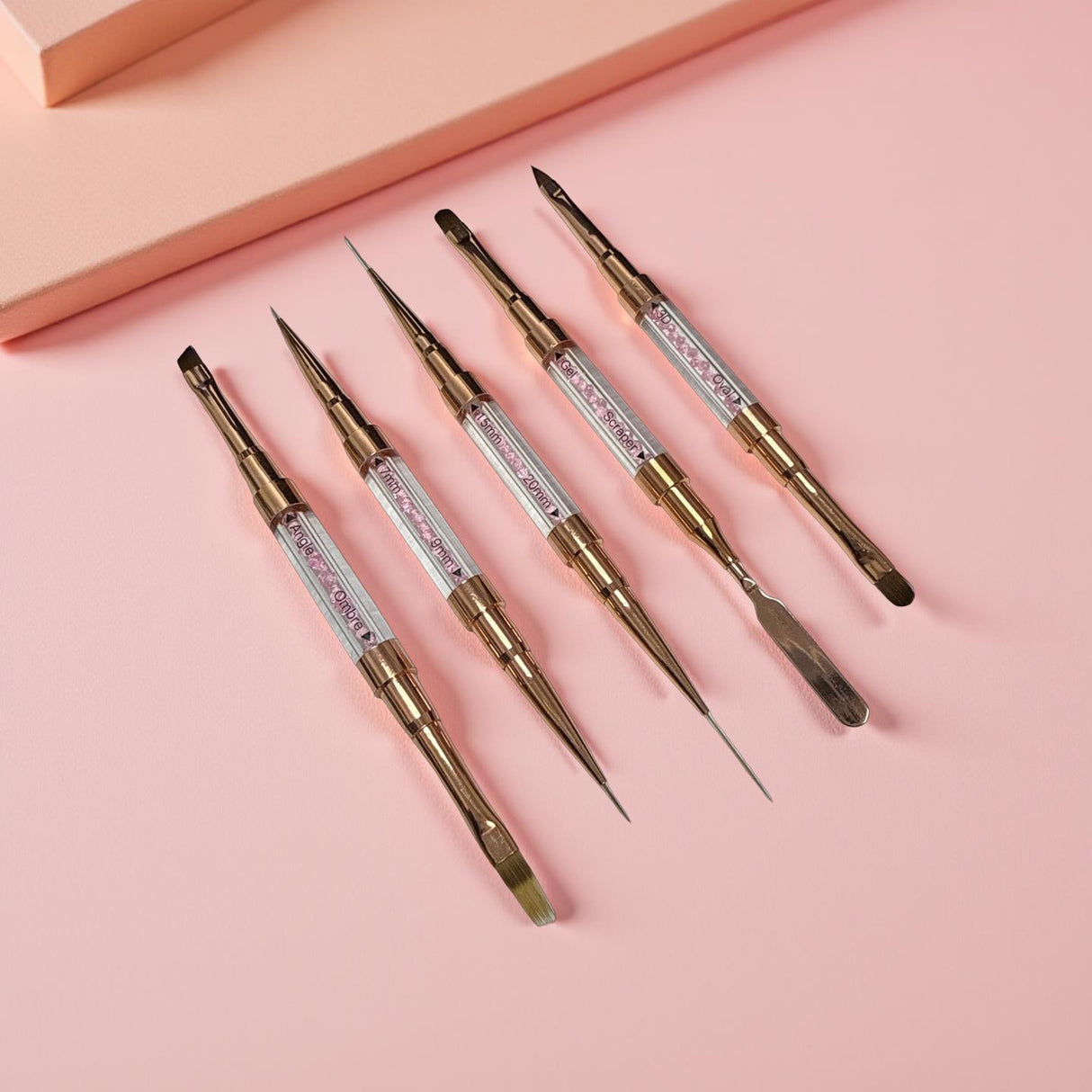 Nail Art Double Brush Set - 5pc | 10 Styles | Butterflies 🦋