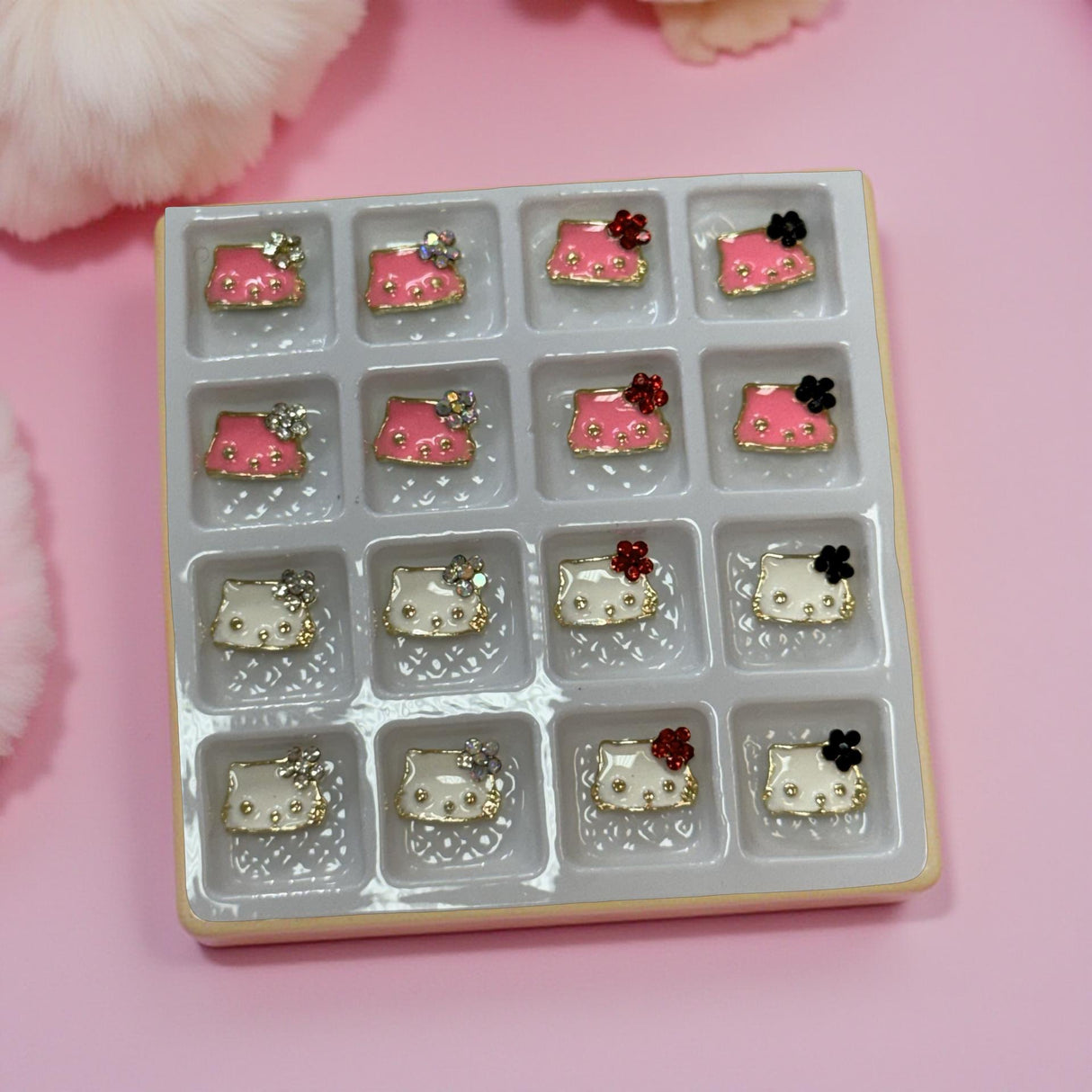 Kitty Heads White And Pink