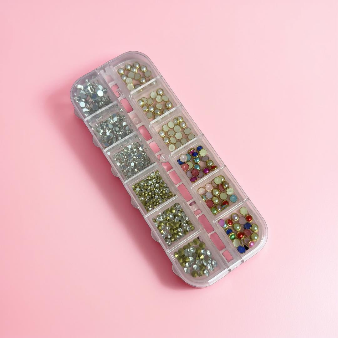 Alloy Charms Half Pearls - Mix Box #06