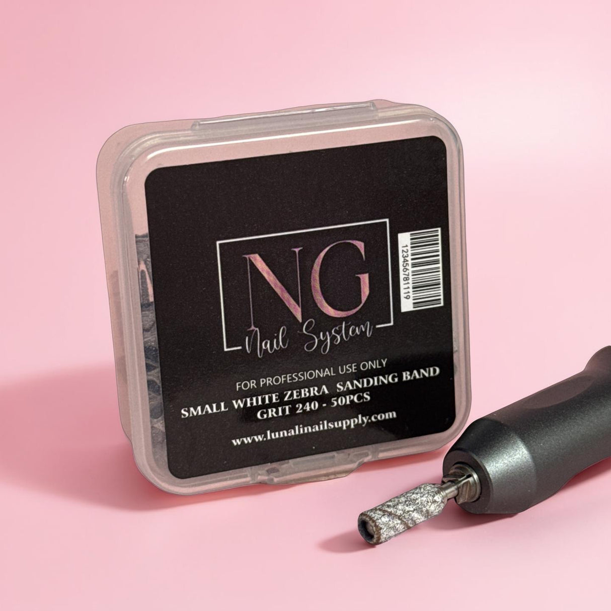 50pc Skinny White Zebra Sanding Band - 240 Grid