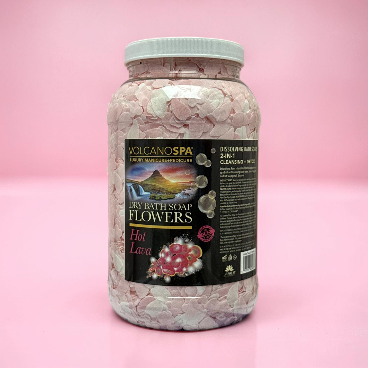 Dry Bath Soap Flowers 128oz - Hot Lava w/ CBD